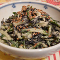 rie-tin's cooksnap of when they made ひじきときゅうりのしそ梅マヨあえ.
