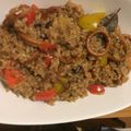 あきゃらっきょ's cooksnap of when they made 圧力鍋で①玄米パエリア②焼き玄米パエリア.