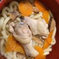 大王イカ's cooksnap of when they made 手羽元で美味スープ♡具だくさんおうどん.