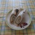 ラリー＆サラ's cooksnap of when they made 海苔とチーズのぐるぐるロールサンド.