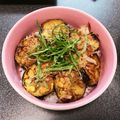 ♥ゆん♥'s cooksnap of when they made ５歳と作る夏ランチ★なすの照り焼き丼.