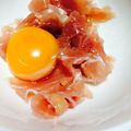 雪うさぎの恋's cooksnap of when they made 生ハムで作るユッケ丼.