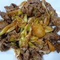 みかん主婦's cooksnap of when they made ネギと牛肉のちょい辛炒め.