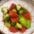 らんらんぷりん's cooksnap of when they made トマトときゅうりのカラフル和え☆.