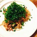 kaokaofood's cooksnap of when they made いか下足のラグーソースパスタ　肝和え風.