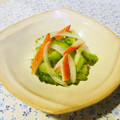 yasutonton's cooksnap of when they made ゴーヤとちくわの和え物.