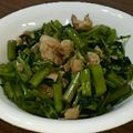 ティ子's cooksnap of when they made 空心菜と豚肉のにんにく炒め.