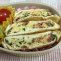 fujifuri's cooksnap of when they made ［味付け不要］梅と大葉入り油揚げの卵焼き.