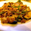 ぽっぴん's cooksnap of when they made 茄子・ピーマン・オクラの肉味噌炒め.