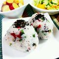 SP♪'s cooksnap of when they made 大葉と赤紫蘇のさわやか、おにぎり.