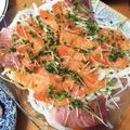 カフェ店員M子's cooksnap of when they made さっぱり♪サーモンカルパッチョ.