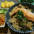 Uooo's cooksnap of when they made ごま油香る♡塩鮭とキノコの炊き込みご飯.