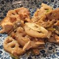 すーころん's cooksnap of when they made フライパンで簡単、秋鮭とレンコンの煮物.