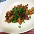 みめぐみりあ's cooksnap of when they made 鶏皮揚げ(ネギポン酢ソース).