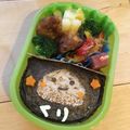 minch＊＊'s cooksnap of when they made キャラ弁に♪秋～くり抜きくりちゃん弁当♪.