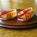ホワイトパープル's cooksnap of when they made スーパーこまちのりんごの飾り切り☆.