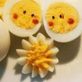 ひかりのあさり's cooksnap of when they made cocoaさんのためのゆで卵飾り切り♡.