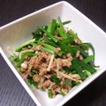 dogg's cooksnap of when they made ひき肉とニラのカレー炒め.