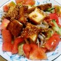 ゆきのんくん's cooksnap of when they made 水菜と厚揚げのサラダ＊ゆず醤油ダレで.