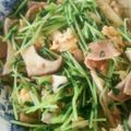 クックA43M15☆'s cooksnap of when they made ☆豆苗・ベーコン・エリンギの炒め物☆.