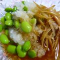 ＴＯＭＯＷＡＴ's cooksnap of when they made 秋のみょうがと枝豆の小鉢.