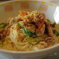 happychoa's cooksnap of when they made 豚しゃぶキムチの豆乳そうめん.