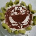 ひろのん♪'s cooksnap of when they made ドラえもんケーキ（くるみ・オレオ入り）.