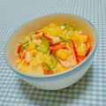 まあまま☆0403's cooksnap of when they made ツナとコーンとハム卵のリンゴ入りポテサラ.