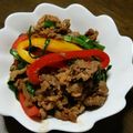 norikeiママ's cooksnap of when they made 牛肉とパプリカの味噌炒め.