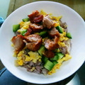 umizora's cooksnap of when they made 若鶏から揚げときのこの彩りちらし寿司.