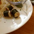 二角形's cooksnap of when they made チーかまのゆかり海苔巻き.