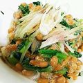ユーロン's cooksnap of when they made 噛むご飯。【納豆・小松菜・茗荷和え】.