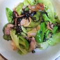 さきひなすみのママ's cooksnap of when they made 朝ごはん！レタスとベーコンの塩昆布炒め＊.
