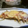 ジョングレ's cooksnap of when they made 鮭と玉ねぎのピザチーズ焼き♪.