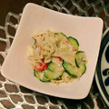 peaなっつ's cooksnap of when they made 簡単*きゅうりとカニカマとえのきのマヨ酢.