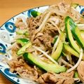 るなおママ's cooksnap of when they made 簡単美味しい☆豚肉もやしキュウリ炒め.