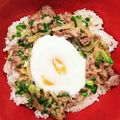 ＡＫＩぴ's cooksnap of when they made 簡単！スタミナ満点♪にんにくの牛丼☆.