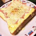 anthem0507's cooksnap of when they made 朝トースト♡カルボナーラ風♡.