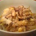じるすちゅ's cooksnap of when they made 豚ひき肉とキノコの卵とじ・・・丼？.