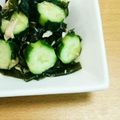 シナモシナモ's cooksnap of when they made ツナとワカメときゅうりの酢の物.