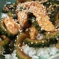 CoffeeCoco's cooksnap of when they made チキンとゴーヤのコチュ炒め.