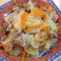 ちはるき27's cooksnap of when they made 野菜モリモリ♪豚小間とキャベツの蒸し煮.
