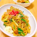 YUH♡ママ's cooksnap of when they made ねぎ焼きそば＠広島風！？.