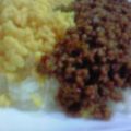 ﾄﾓ猫's cooksnap of when they made あっという間に～そぼろの2色丼.