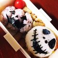 おってぃ＊mama's cooksnap of when they made ハロウィンに♪Wジャックおにぎりのお弁当.