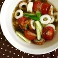 ふたごゆき's cooksnap of when they made きゅうりトマトちくわのもずく酢和え☆.