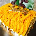let1125's cooksnap of when they made ハロウィン★かぼちゃのモンブランロール.