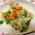 メイジももんじゃ's cooksnap of when they made 野菜たっぷりの甘辛ニンニク生姜炒め.