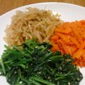 ばく★ちく's cooksnap of when they made 3色ナムル（もやし・人参・ほうれん草）.