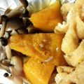 パパの手料理☆'s cooksnap of when they made しめじとうす揚げとかぼちゃの煮物.